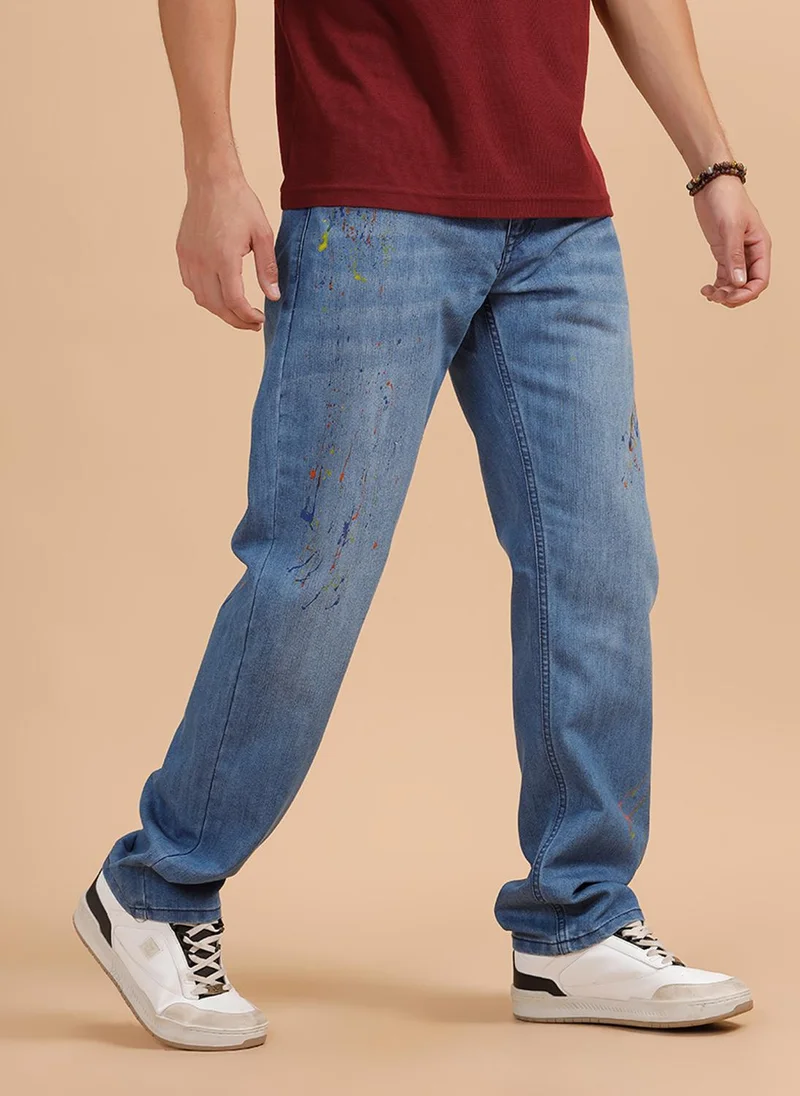 Heavy Fade Anti Fit Jeans | Light Blue
